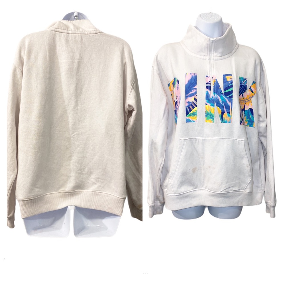 PINK 3/4 Zip pullover sweater